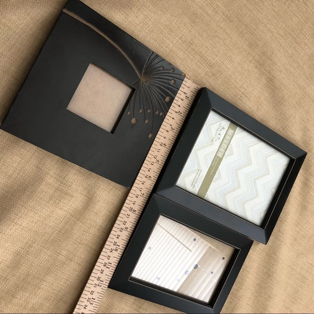Set of 3 Brown / Black Picture Frames